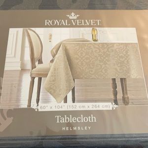 Royal Velvet-Gunmetal gray tablecloth